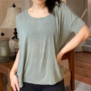 American Eagle - Striped Over-Sized Tee (XS-S)